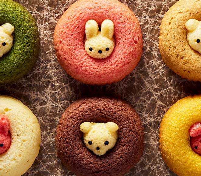 零食日本直邮可爱爱小动物甜甜圈小兔子点心礼盒传统西式糕点