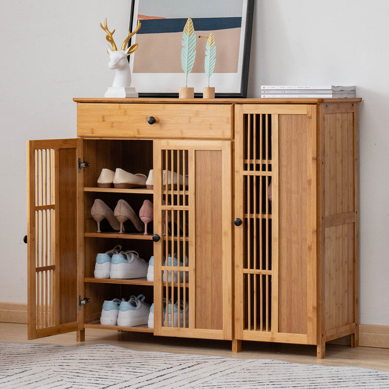 楠竹鞋柜简易家用门口室内多层经济型收纳置物架鞋柜