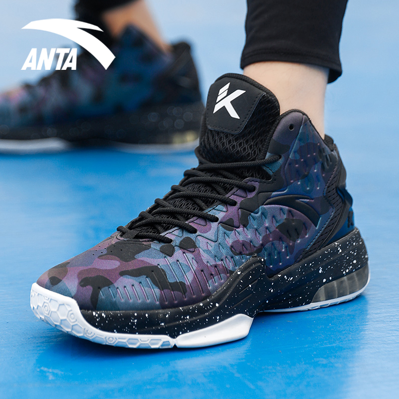 球鞋安踏篮球男鞋kt3team汤普森水花秋季实战防水篮球鞋