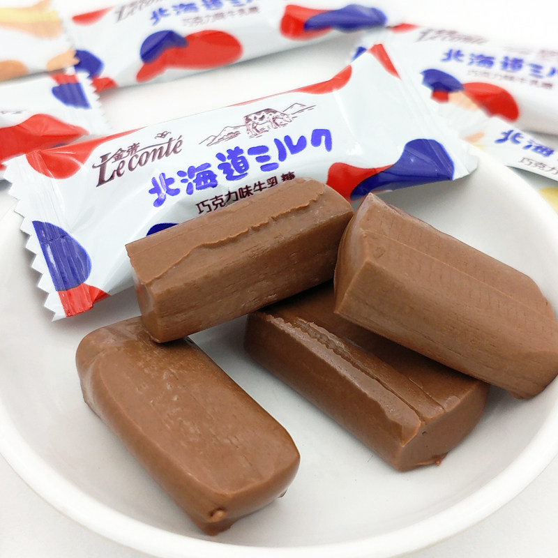 金帝巧克力味牛乳糖散装500g82颗牛奶糖糖果