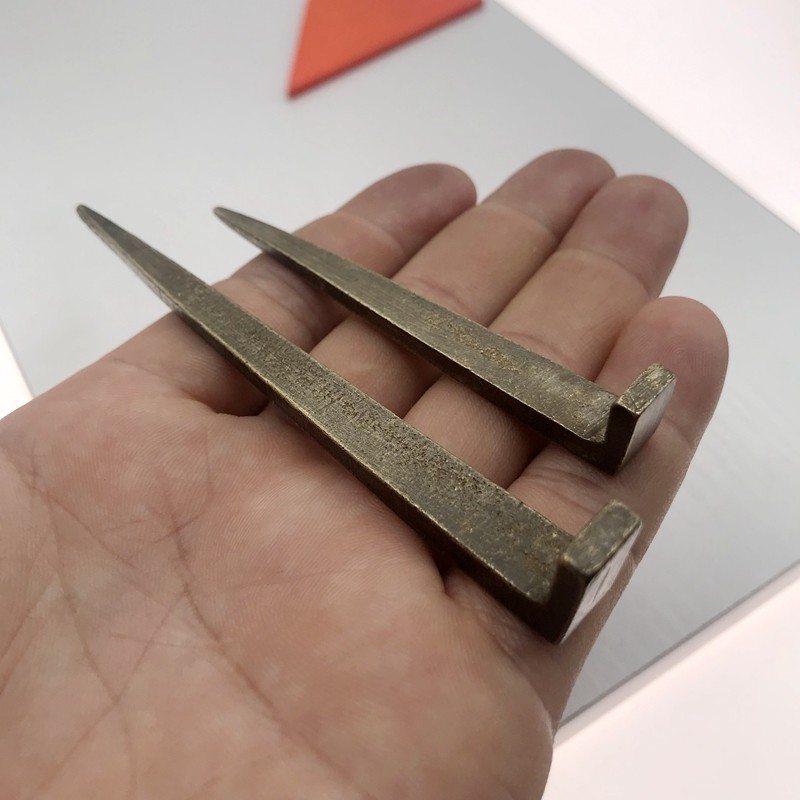 中式仿古纯铜画板挂钩7字钉匾托画牌匾专用装饰挂钩
