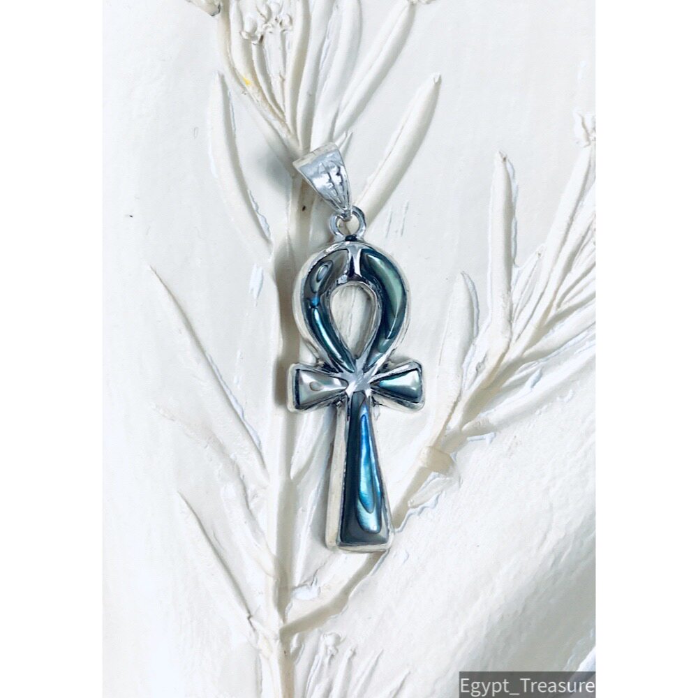 现货古埃埃及安卡十字架简约复古吊坠手工镶嵌项坠