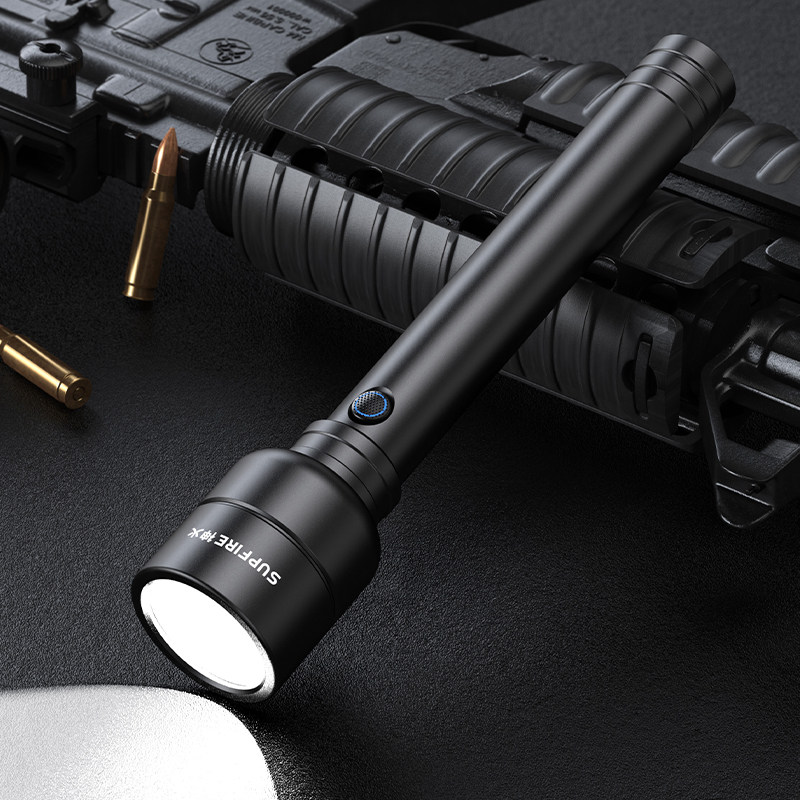 神火手电筒y16强光大功率户外led超亮防水充电手电筒