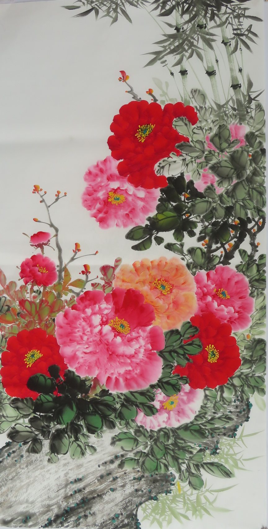手绘花鸟国画牡丹花开富贵客厅装饰挂画特价四尺国画