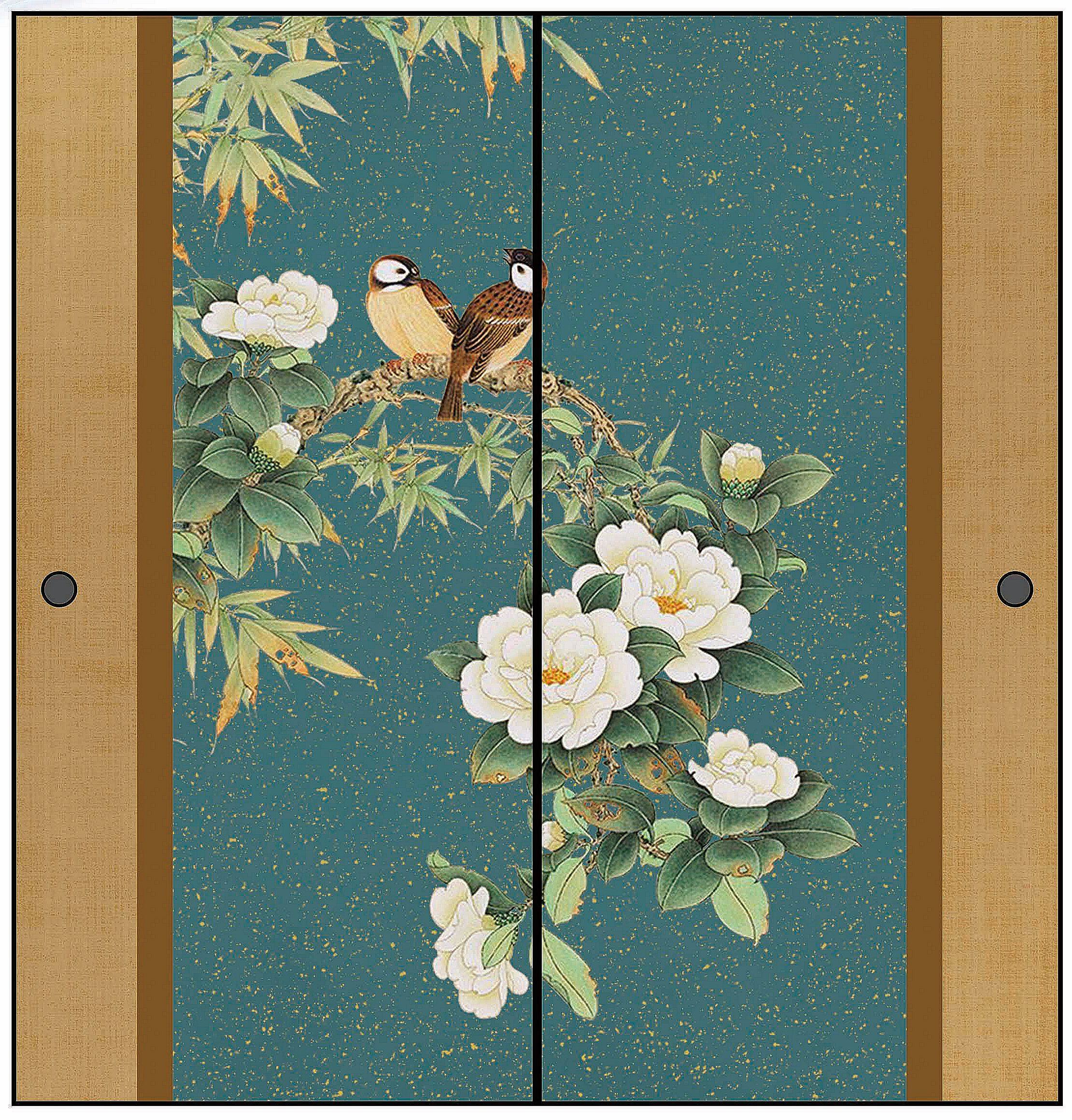 日式室福司玛门彩绘门纸福司玛纸擦洗推拉门榻榻米辅料