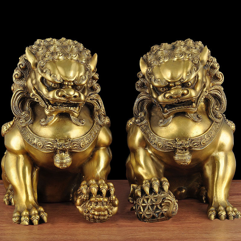 狮子摆件招财工艺品一对客厅装饰领导办公室老板摆件