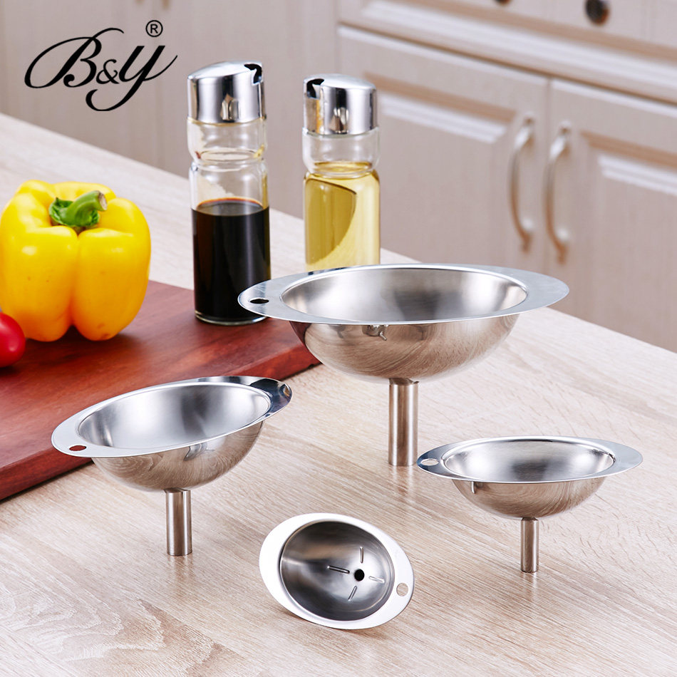 漏斗迷你不锈钢你家用分加油创意厨房用具漏斗