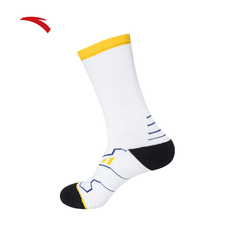 安踏篮球袜男袜官网2021冬季新款透气保暖运动运动袜