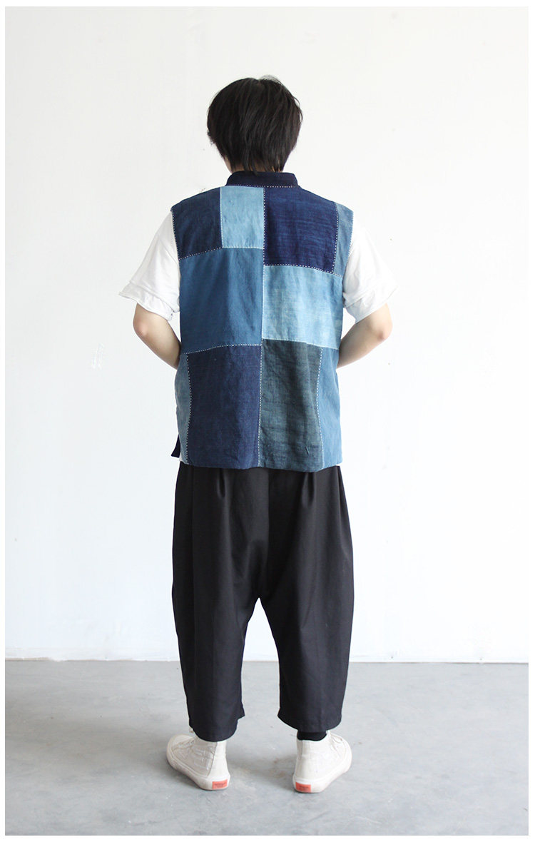 2020复古春秋设计师土布背心古国盘扣新男式上衣背心