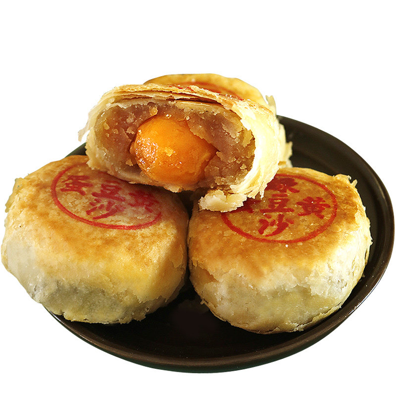 潮之潮汕皮蛋黄绿豆沙潮式月饼100g广东朥饼月饼