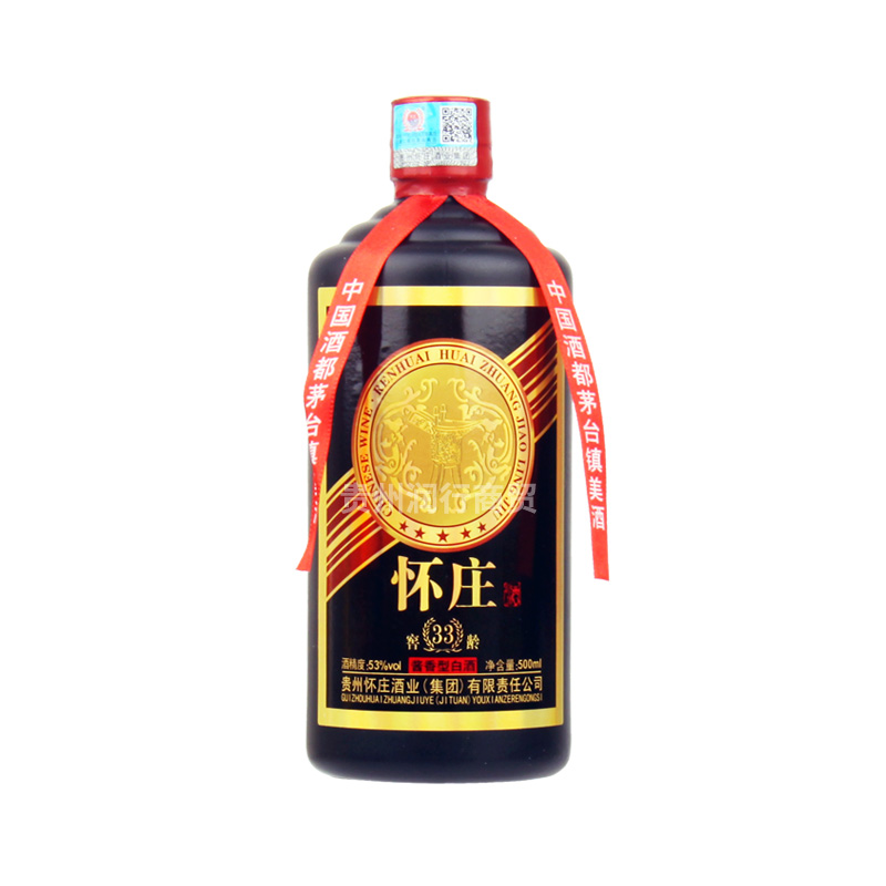 怀庄窖龄33酱香型白酒53度整箱6瓶大曲庄客1983纯粮食礼包邮