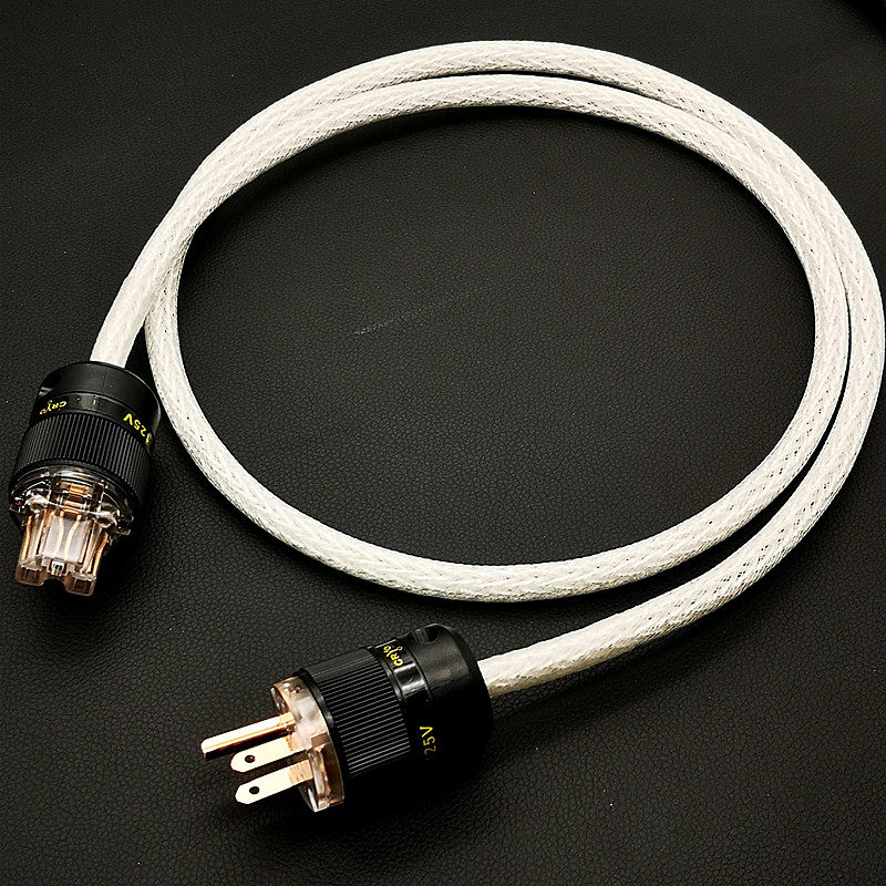 电源线8ag单晶hifi功放音响cd连接发烧级镀佬线材