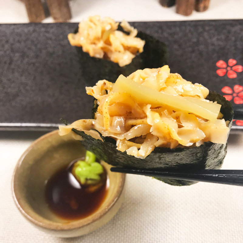 寿司带子裙边包装材料味付扇贝群带料理原材寿司料理