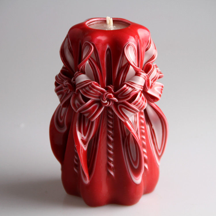 6寸蝶恋花创意皇室雕刻蜡烛手工艺家居装饰情人节婚礼蜡烛