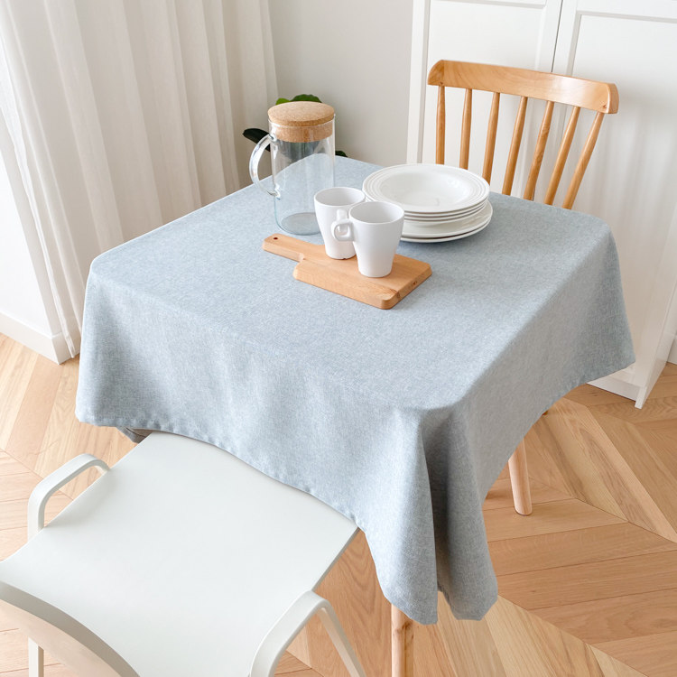 简约现代纯色桌布防水防油防烫免洗餐桌布艺桌布