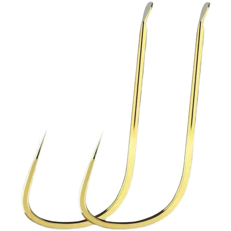 倒刺鱼钩500枚平打袖钩金袖散装正品白条细条鱼钩