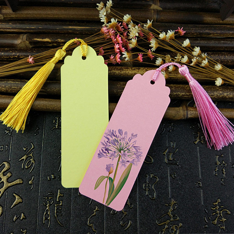 书签异形定制空白diy手绘卡纸创意古典中国书签