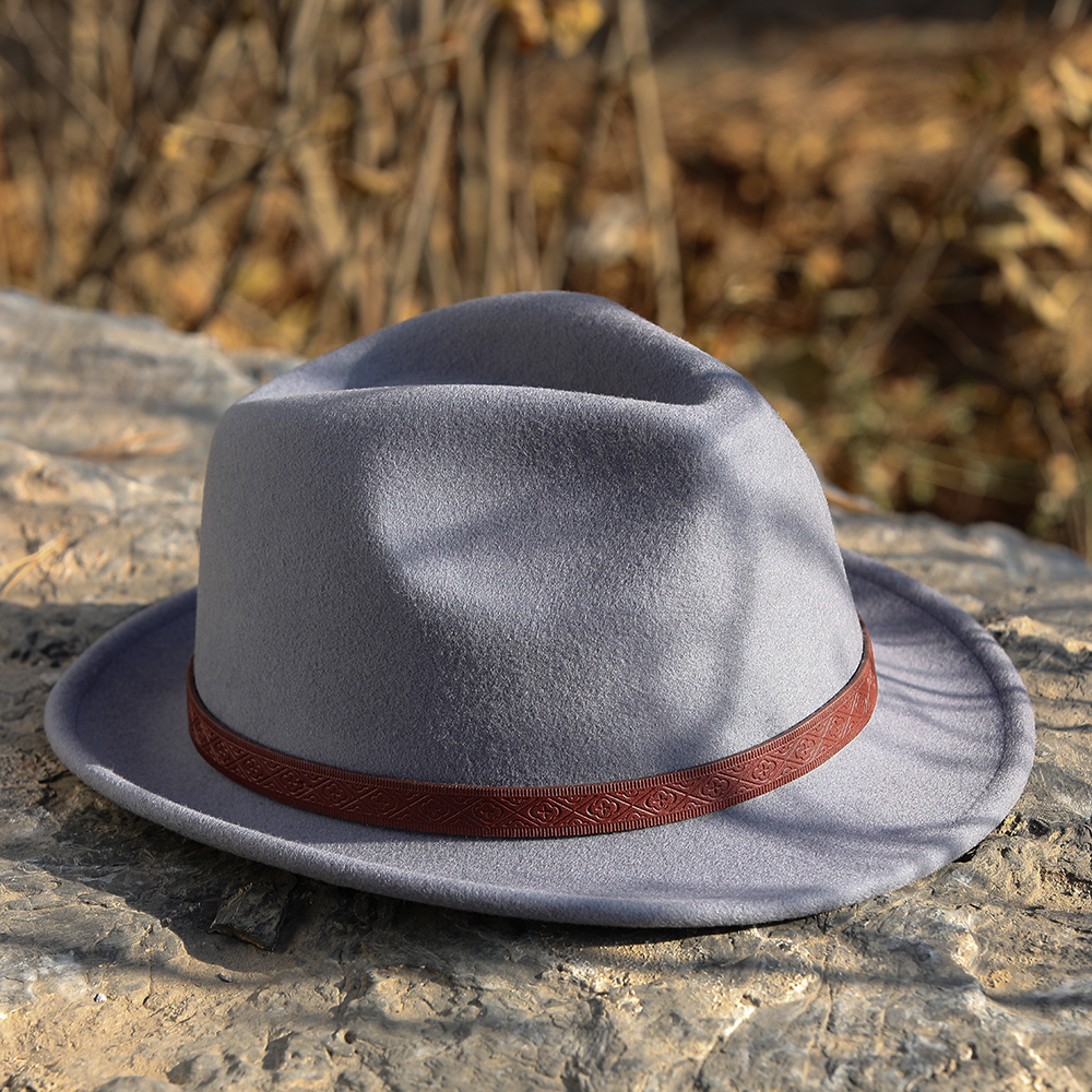 礼帽蒙古族帽子呢子纯羊毛呢蒙古配饰男款生活帽子