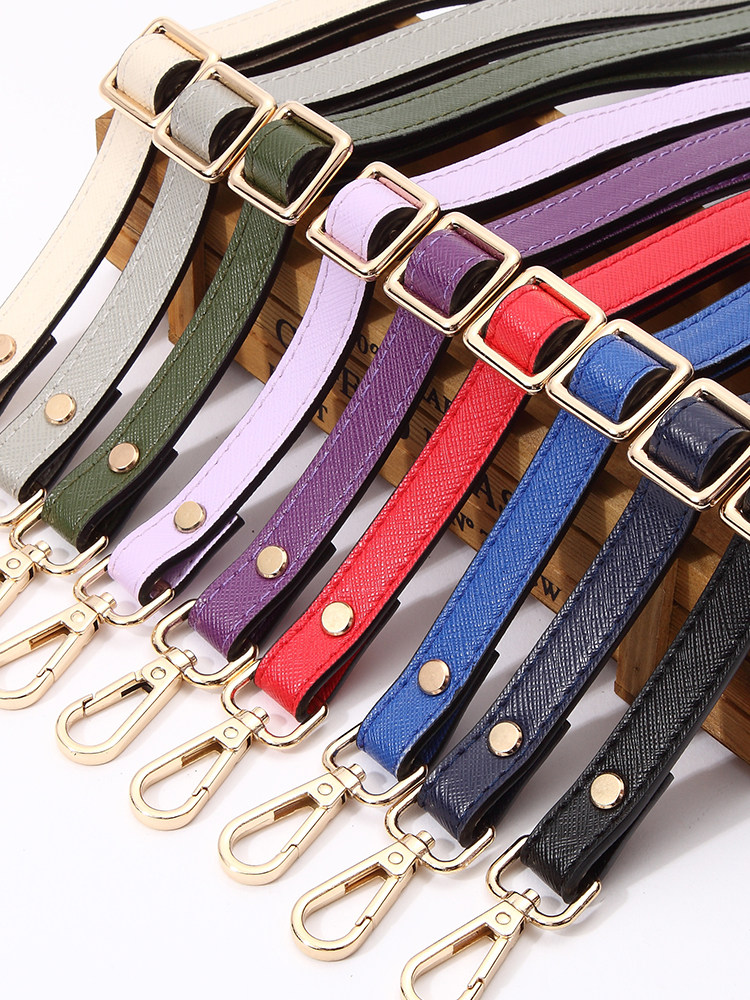 包带包包带子单买十字纹斜肩带牛皮女款单肩包带