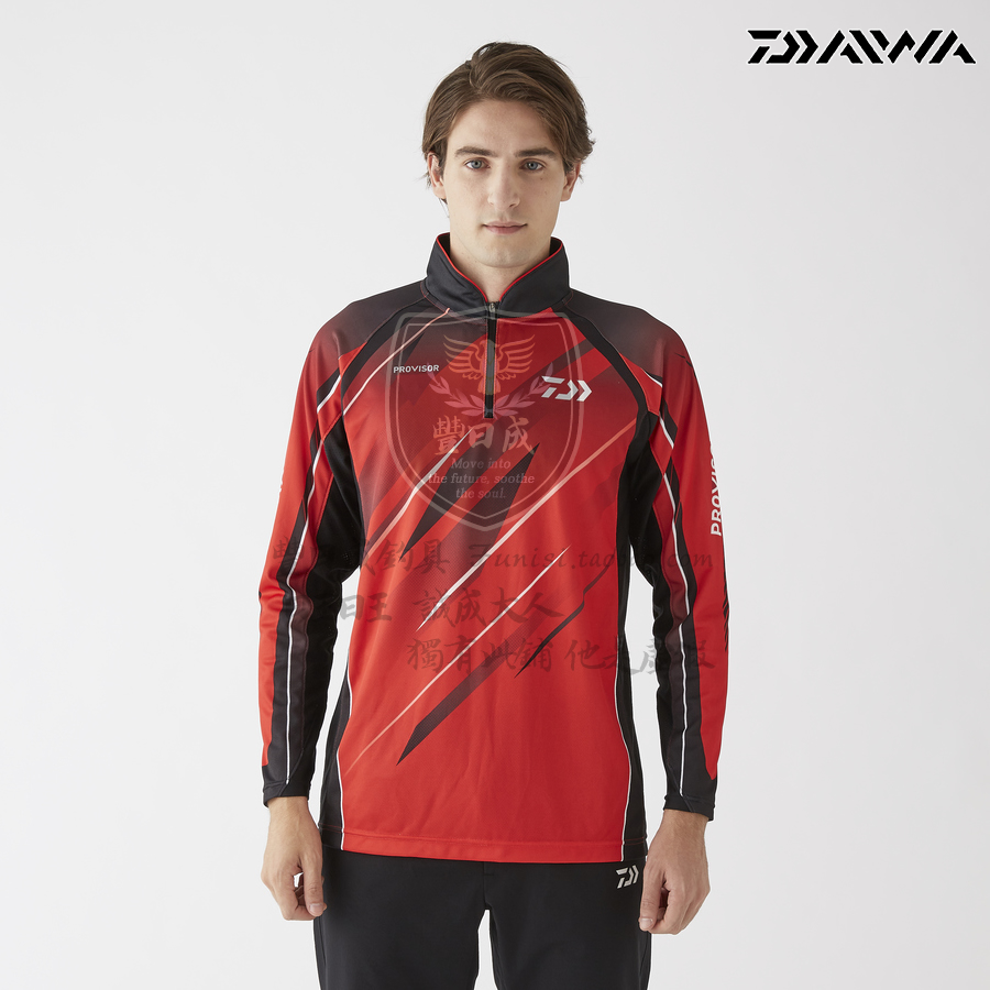 达亿瓦daiwa20ssprovisorde74020钓鱼半拉拉链防晒长袖钓鱼服