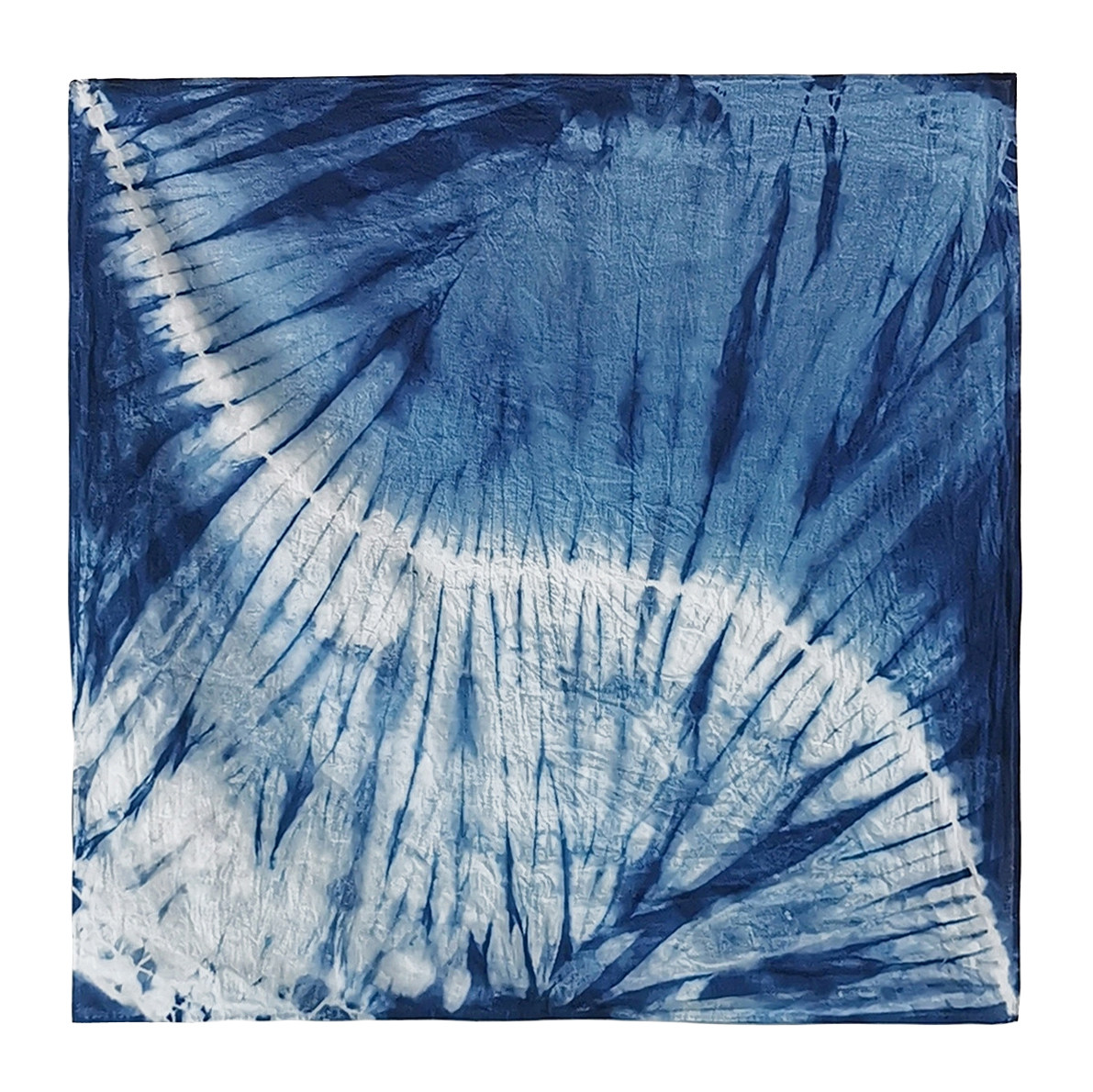 二三三米植物草木蓝染手工扎染纯棉棉布新款手巾