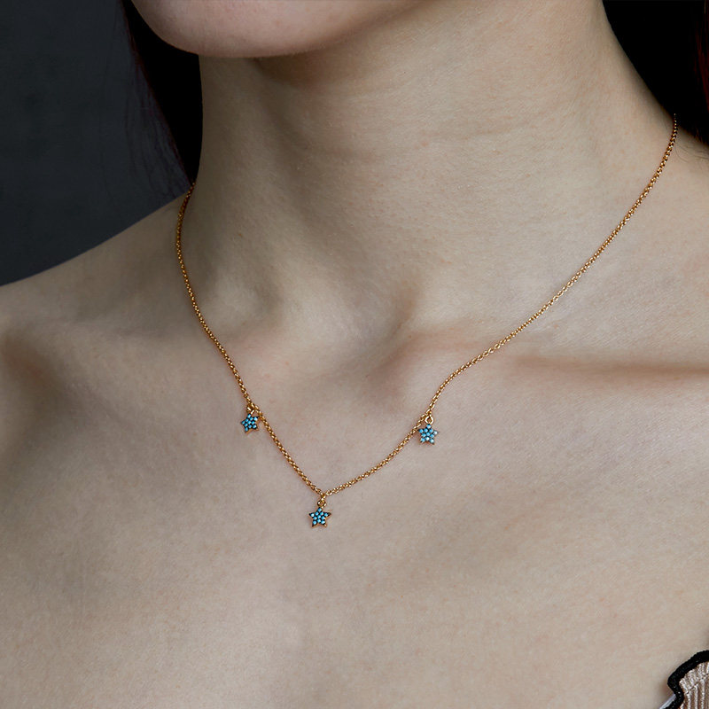 terra 蓝松星星项链女小众个性ins网红吊坠饰品送闺蜜女友礼物