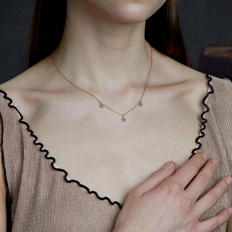 terra 蓝松星星项链女小众个性ins网红吊坠饰品送闺蜜女友礼物