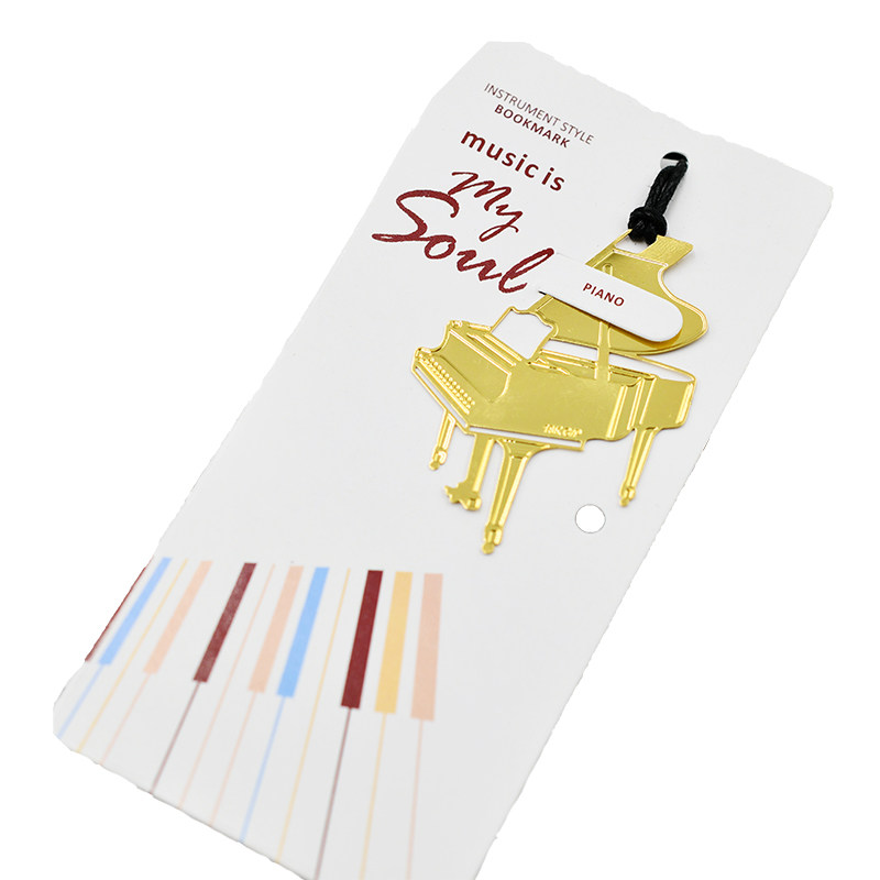 书签乐器造型三角钢琴吉他小提琴精致音乐文具书签