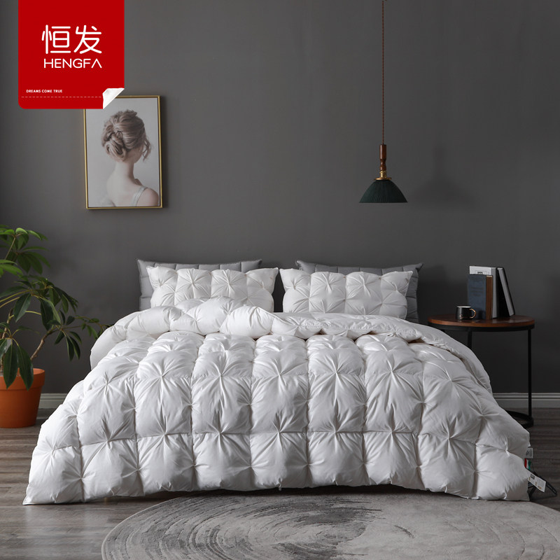 恒发家纺酒店抗菌菌类羽绒羽绒被被子五星级双人化纤被