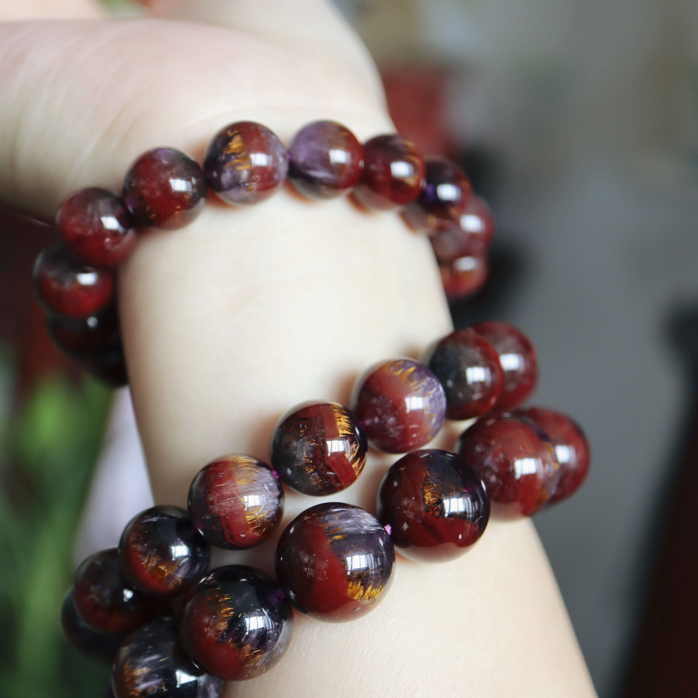 手串神秘古老天然极光auralite23水晶手链男女原石矿物质手链