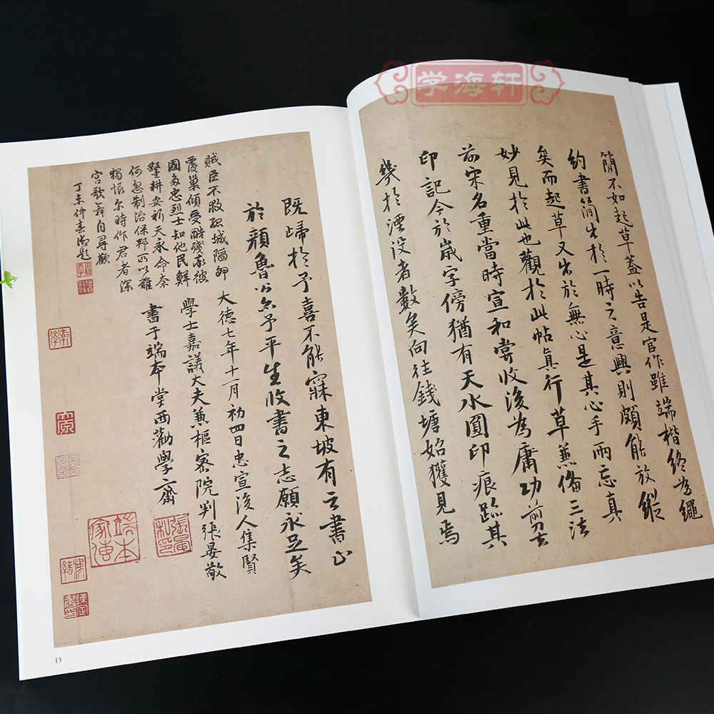 学海轩 唐颜真卿祭侄文稿 简体旁注 历代碑帖毛笔字帖 薛元明 古帖