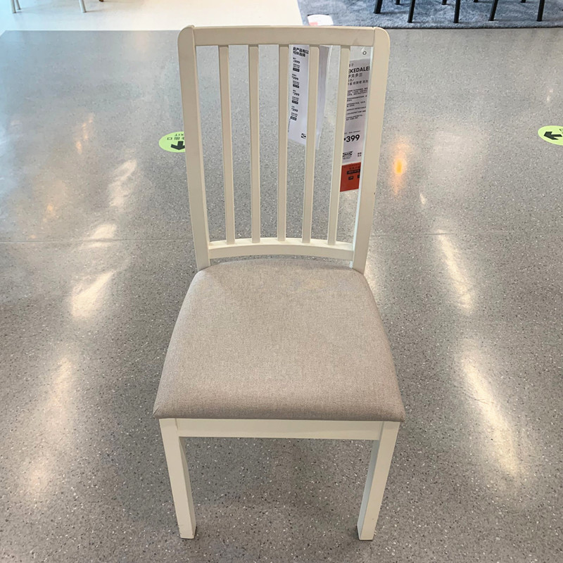 宜家国内代购宜家家居伊克多兰椅子白色orrsta欧斯塔餐椅