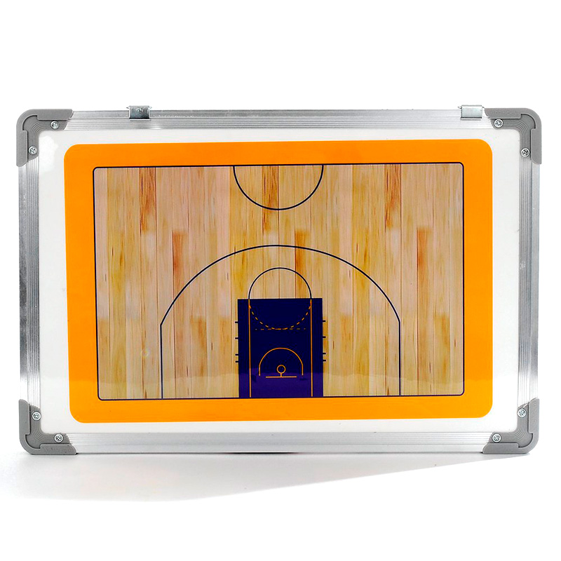 战术篮球教练铝合金示教磁性带笔擦可擦写双面篮球战术板