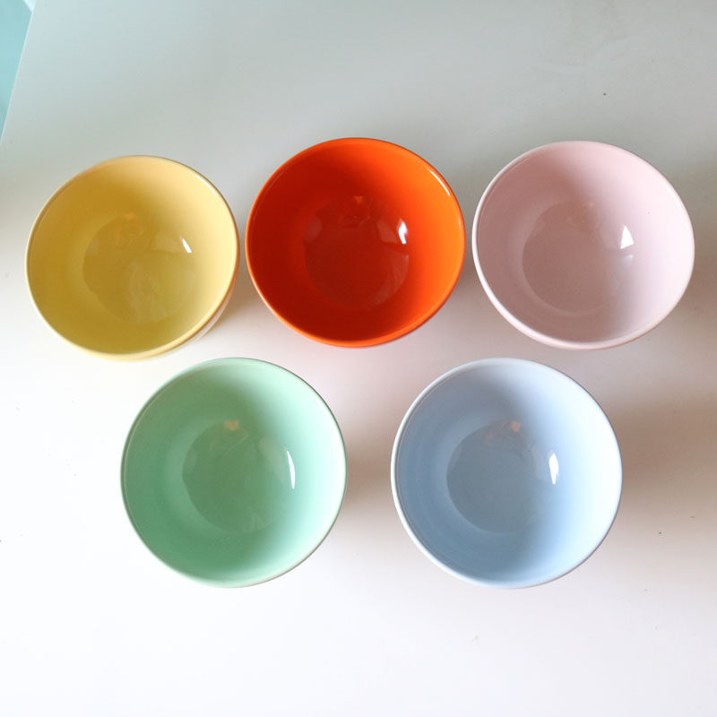 w1962法国新品渐变彩色釉下彩冰冰淇淋高脚小碗碗