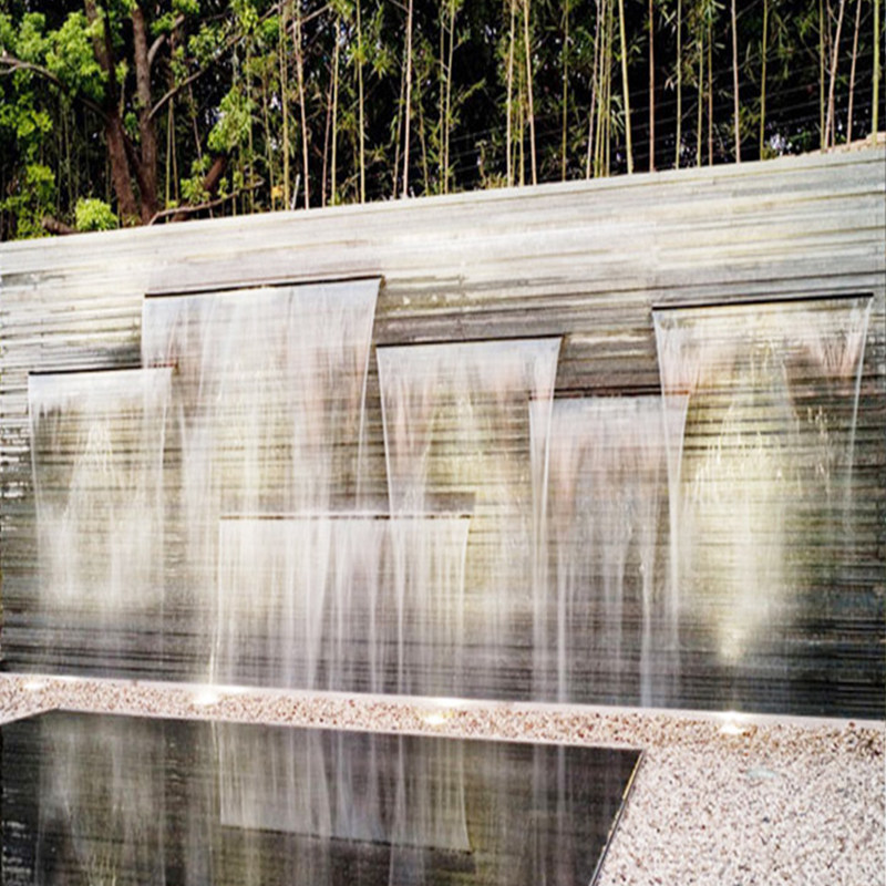 瀑布德国欧亚瑟水幕幕墙造景家用不锈钢鱼池出水造景
