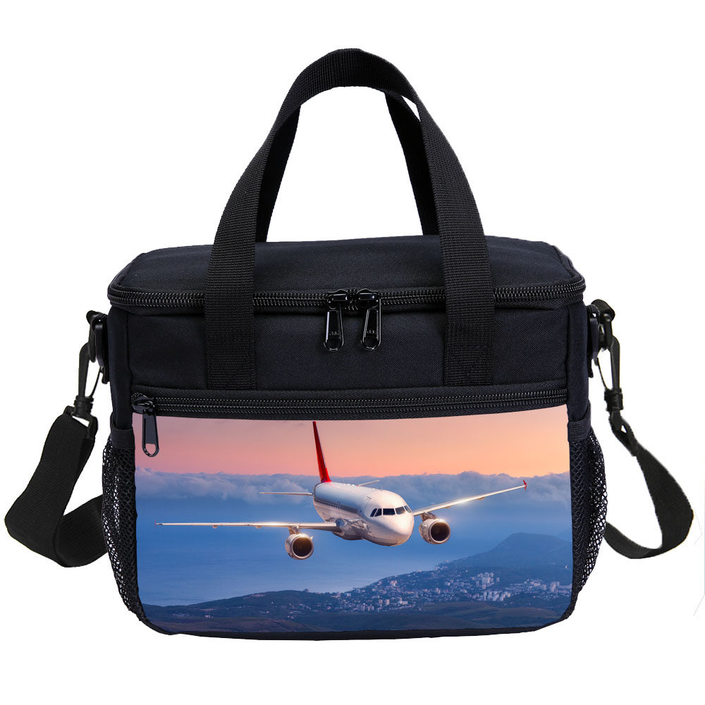 飞机图案书包儿童双肩包护脊减负校园背包便当书包