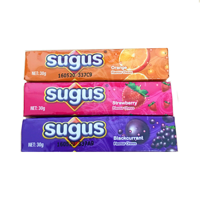 香港代购 瑞士糖sugus 葡萄/香橙/士多啤梨味水果软糖30g