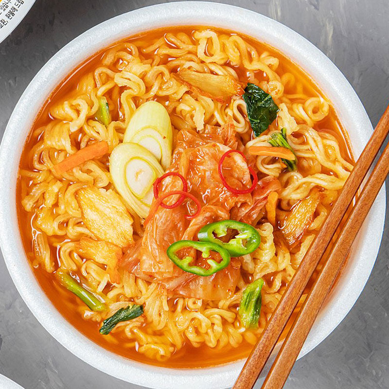 韩国进口农心白菜碗面86g5碗韩式泡菜拉面冲泡方便面