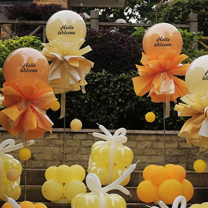 马卡龙36寸伸缩可调气球立柱店面商场活动布置气球