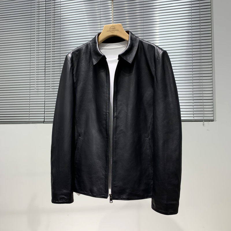 一览众山小！线下3000+！高端绵羊皮！男士翻领真皮皮衣夹克外套