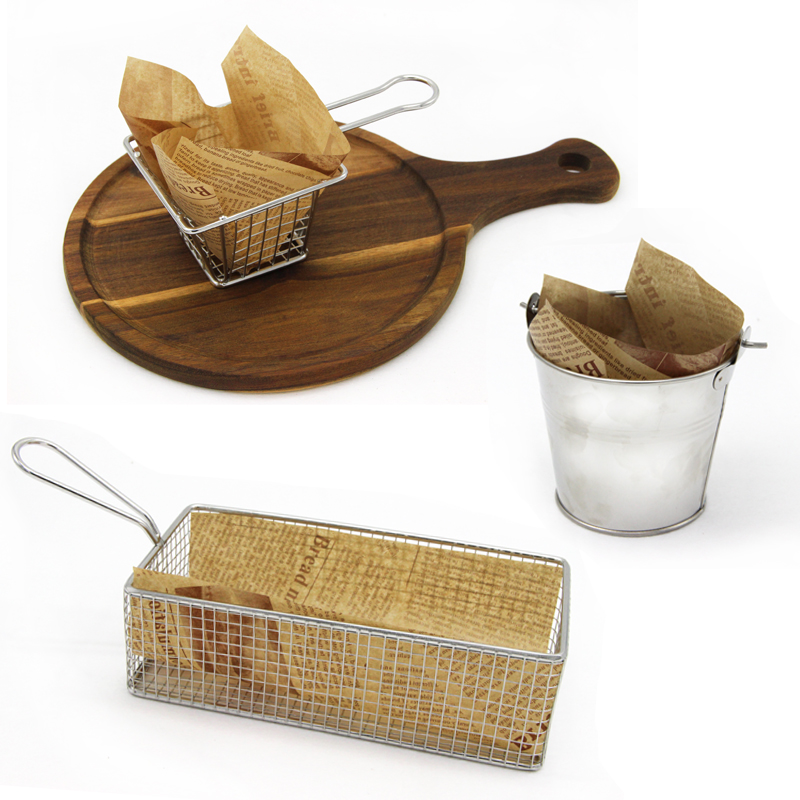 英文报纸防油纸烘焙纸吸油纸 厨房 油炸垫纸食品面包装纸小吃用纸