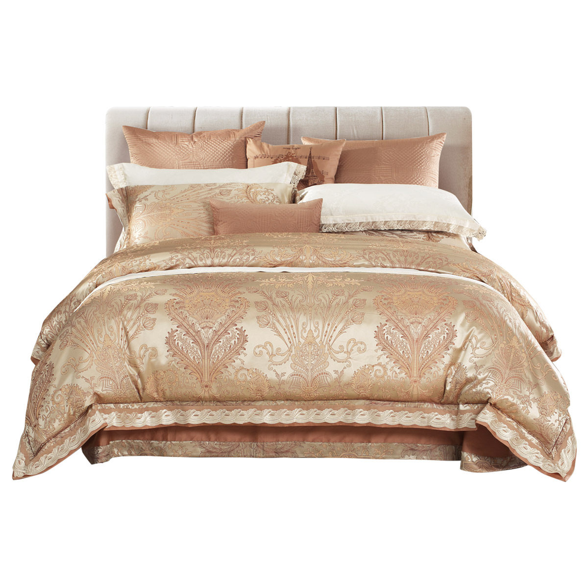 水星家纺四件件套莫代尔大提提花情迷柏林欧式轻奢床品套件