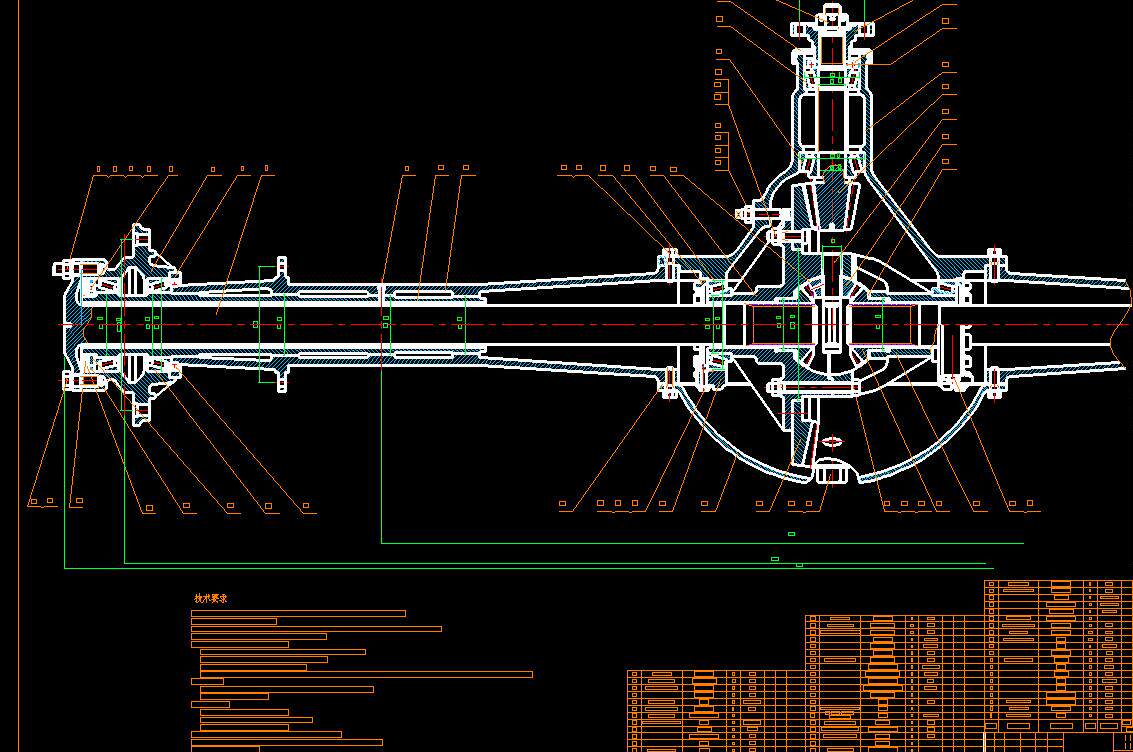 汽车轿车驱动设计2d机械cad素材2d