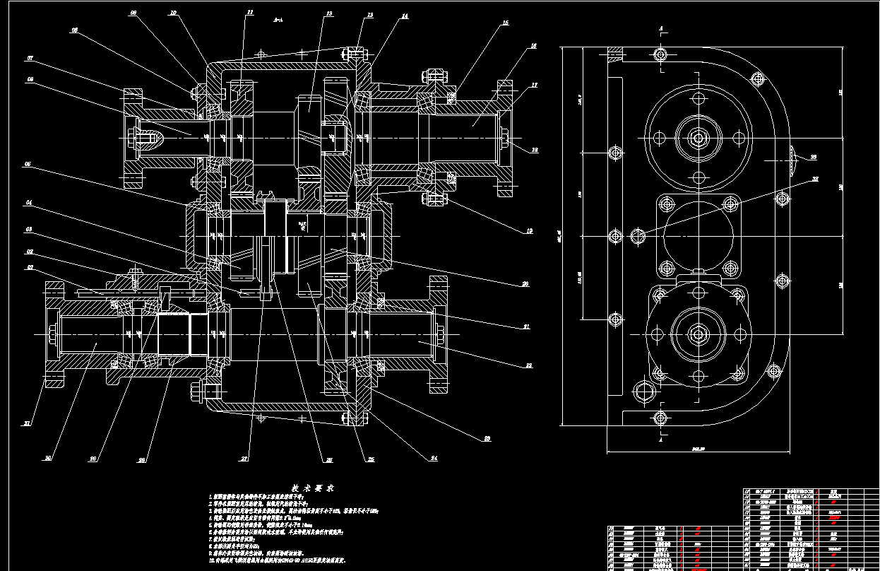 1600多轴驱动汽车动器设计2d机械cad素材2d
