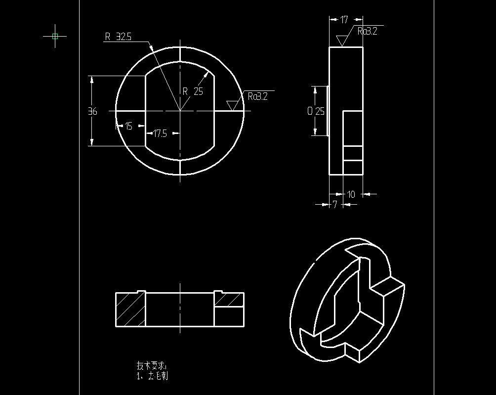 滑块离心摩擦离合器设计2d机械cad素材2d