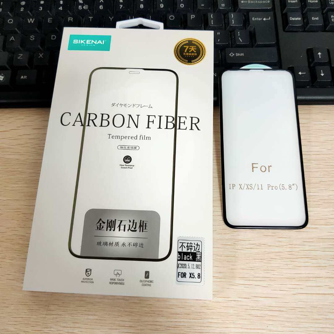 思科耐适用于苹果xxs1111pro11promaxxr金刚石不碎边钢化膜