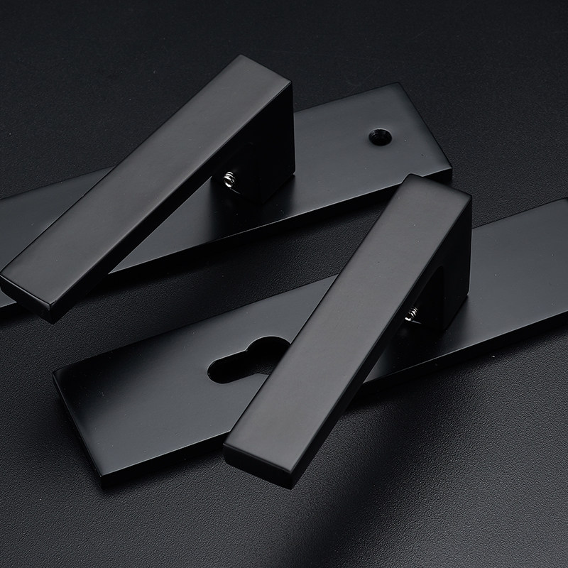 门锁美式黑色卧室室内门把手家用静音房门分体机械门锁