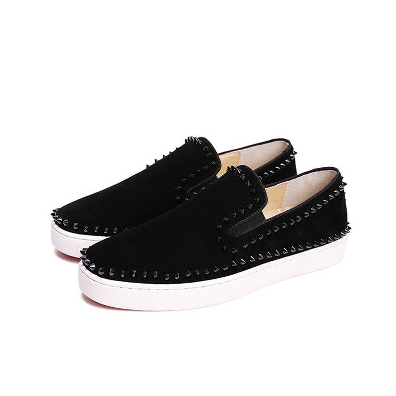 欧洲站红底圈男女情侣脚蹬一脚厚底cl低帮同款乐福鞋豆豆鞋