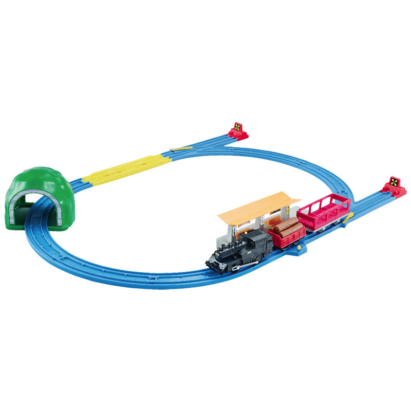 tomy多美卡三节电动火车轨道套装儿童男孩玩具蒸汽电动