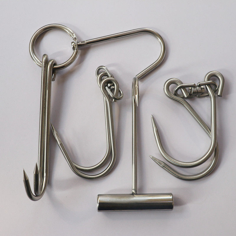 包邮不锈钢猪肉勾子丁字挂钩拉钩牛羊屠宰